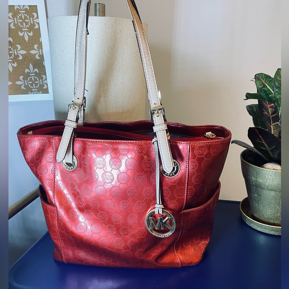 MICHAEL KORS Red Tote Purse